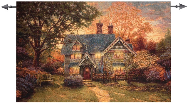 Picture of Manual Woodworkers and Weavers HWGGBC Gingerbread Cottage Tapestry Wall Hanging Horizontal 53 X 35 in.