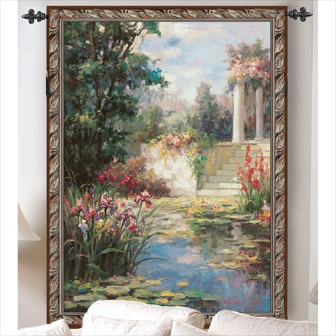 Picture of Manual Woodworkers and Weavers HWGOWG The Water Garden Tapestry Wall Hanging Vertical 35 X 53 in.