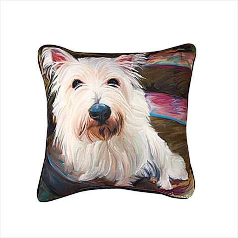 Paws And Whiskers Little Westie Printed Pillow 18 X 18 in.