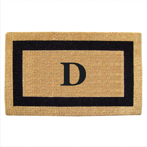 Picture of Nedia Home 02020E Single Picture - Black Frame 22 x 36 In. Heavy Duty Coir Doormat - Monogrammed E