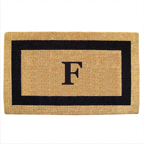 Picture of Nedia Home 02071F Single Picture - Black Frame 24 x 57 In. Heavy Duty Coir Doormat - Monogrammed F