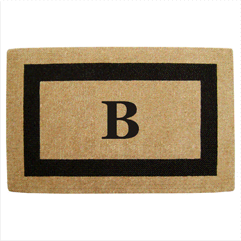 Picture of Nedia Home 02080B Single Picture - Black Frame 30 x 48 In. Heavy Duty Coir Doormat - Monogrammed B