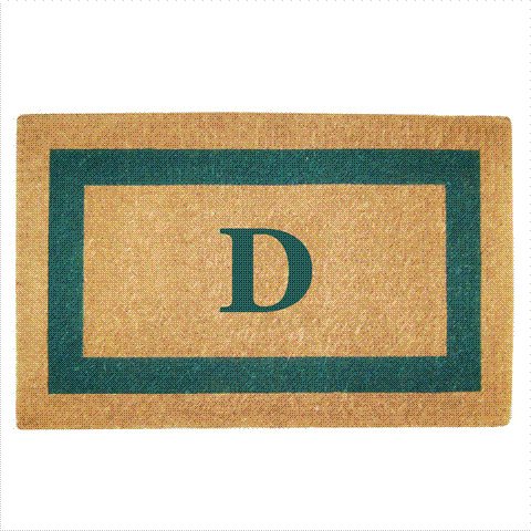 Picture of Nedia Home 02026D Single Picture - Green Frame 22 x 36 In. Heavy Duty Coir Doormat - Monogrammed D
