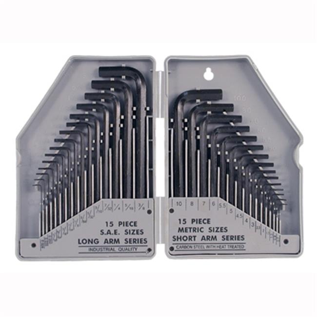 Big Roc Tools Heavy Duty Crv Combination Hex Key Set - 30 Pieces (729183190123)