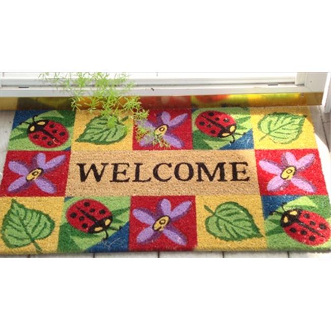 Monogrammed Y Nedia Home Super Scraper Bungalow Vinyl Coir Doormat 18 x 30