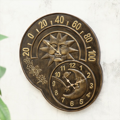 Picture of SPI Home 33761 Sun and Moon Clock and Thermom