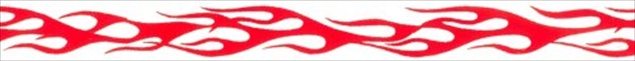Rebel Gear Flame Red, 0.5 in. Width, 36 ft. Roll, Vinyl Graphic