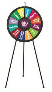63003 12 Slot Floor Stand Prize Wheel Game 31 in. Diameter -  Games People Play