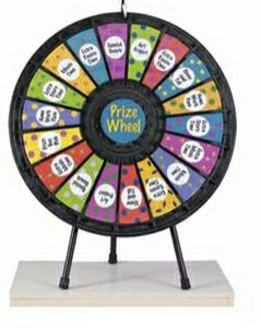 Picture of Games People Play 63008 18 Slot Black Tabletop Prize Wheel Game 31 in. Diameter