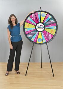 15 to 30 Slot Floor Stand Big Adaptable Prize Wheel Game 40 in. Diameter -  Games People Play, GA566226