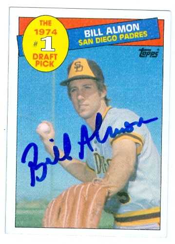 71506 Bill Almon Autographed Baseball Card San Diego Padres No . 1 Draft Pick 1985 Topps No . 273 -  Autograph Warehouse
