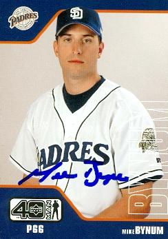 71579 Mike Bynum Autographed Baseball Card San Diego Padres 2002 Upper Deck Fortyman No . 868 -  Autograph Warehouse