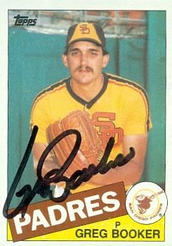 71648 Greg Booker Autographed Baseball Card San Diego Padres 1985 Topps No . 262 -  Autograph Warehouse