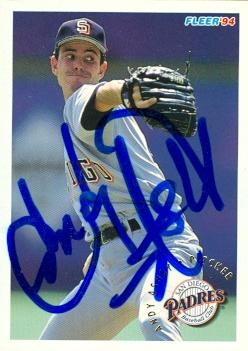 71737 Andy Ashby Autographed Baseball Card San Diego Padres 1994 Fleer No . 652