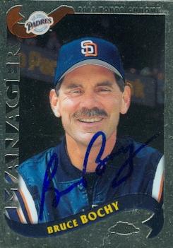 71740 Bruce Bochy Autographed Baseball Card San Diego Padres 2002 Topps Chrome No . 277 -  Autograph Warehouse