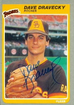 Dave Dravecky Autographed Baseball Card San Diego Padres 1985 Fleer No . 30