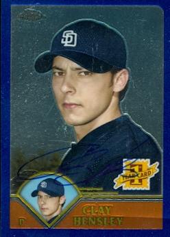 71773 Clay Hensley Autographed Baseball Card San Diego Padres 2003 Topps Chrome No . T237 -  Autograph Warehouse