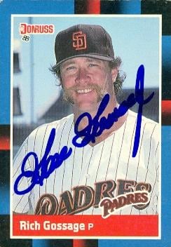 71862 Goose Gossage Autographed Baseball Card San Diego Padres 1988 Donruss No . 434 -  Autograph Warehouse