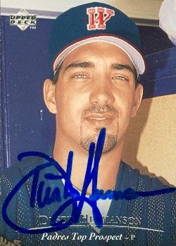 71900 Dustin Hermanson Autographed Baseball Card San Diego Padres 1994 Upper Deck No . 130