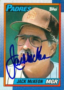 71948 Jack Mckeon Autographed Baseball Card San Diego Padres 1990 Topps No . 231 -  Autograph Warehouse