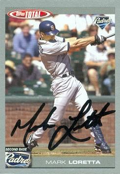 Mark Loretta Autographed Baseball Card San Diego Padres 2004 Topps Total No. 193 - San Diego Padres