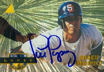 Luis Lopez autographed Baseball Card (San Diego Padres) 1994 Pinnacle #259 - Autographed Baseball Cards