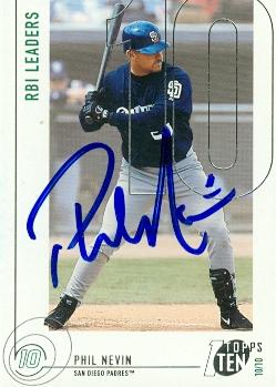 Phil Nevin autographed Baseball Card (San Diego Padres) 2002 Topps Ten #51 - Autographed Baseball Cards