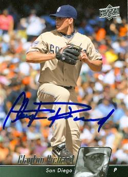 Autograph Warehouse 72134 Clayton Richard Autographed Baseball Card San Diego Padres 2010 Upper Deck No 417