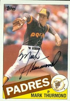 72153 Mark Thurmond Autographed Baseball Card San Diego Padres 1985 Topps No . 236 -  Autograph Warehouse