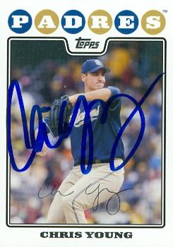 Chris Young autographed Baseball Card (San Diego Padres) 2008 Topps #55 - Autographed Baseball Cards