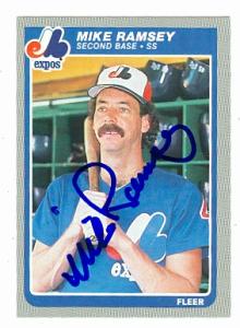 Mike Ramsey autographed baseball card (Montreal Expos) 1985 Fleer #406 - Autographed Baseball Cards