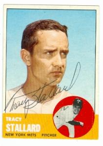 Tracy Stallard autographed baseball card (New York Mets) 1963 Topps #419 (67) - Autographed Baseball Cards