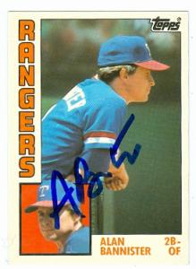 Alan Bannister autographed baseball card (Texas Rangers) 1984 Topps #7T Traded Set - Autographed Baseball Cards