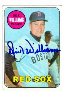 Dick Williams autographed baseball card (Boston Red Sox) 1969 Topps #349 (67) - Autographed Baseball Cards