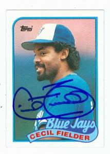 Cecil Fielder autographed baseball card (Toronto Blue Jays) 1989 Topps #541 - Autographed Baseball Cards
