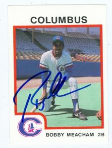 Bobby Meacham autographed baseball card (Columbus Clippers Yankees) 1987 Pro Cards #29 - Autographed Baseball Cards