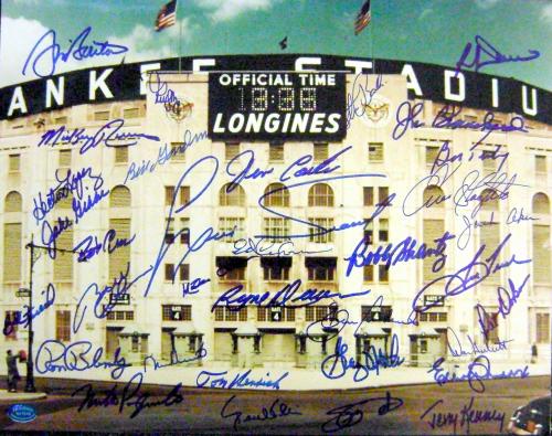 72522 New York Yankees Yankee Stadium Autographed Photo 11X14 Signed By 32 Yankees Legends Including Nettles- Henrich Circa 1960S Stadium Image -  Autograph Warehouse
