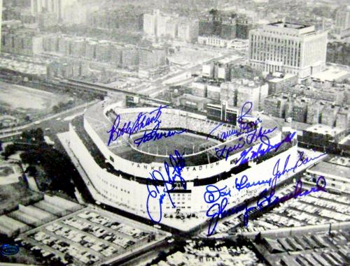 72523 New York Yankees Yankee Stadium Autographed Photo 11X14 Signed By 9 Yankees World Champion Players Circa 1960S Stadium Image -  Autograph Warehouse