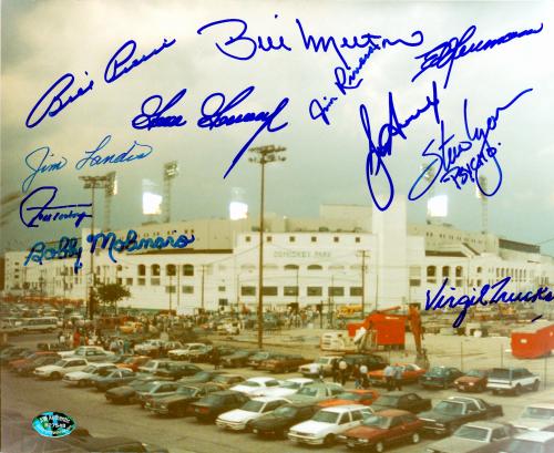 72530 Chicago White Sox Comiskey Park Autographed Photo Signed By 12 Lyons- Trucks- Pierce- Landis- Gossage- Melton- Wilbur Wood 8 x 10 Image -  Autograph Warehouse