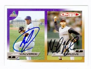 72572 Jose Valverde And Mike Koplove Autographed Baseball Card Arizona Diamondbacks 2005 Topps Total No . 682 -  Autograph Warehouse