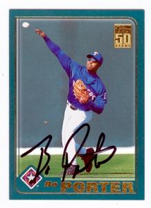 Bo Porter autographed Baseball Card (Texas Rangers) 2001 Topps #T54 - Autographed Baseball Cards