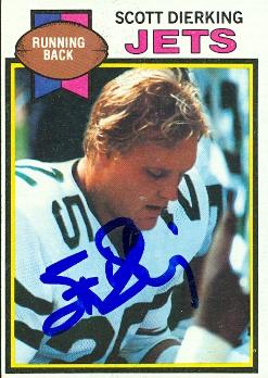 Autograph Warehouse 72596 Scott Dierking Autographed Football Card New York Jets 1979 Topps No 362