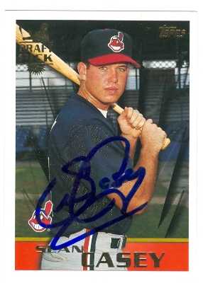 Sean Casey autographed Baseball Card (Cleveland Indians) 1996 Topps #25 - Autographed Baseball Cards