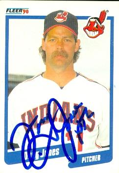 Picture of Autograph Warehouse 72790 Doug Jones Autographed Baseball Card Cleveland Indians 1990 Fleer No . 495