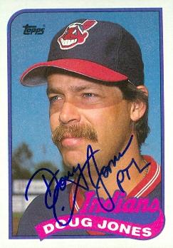 Picture of Autograph Warehouse 72811 Doug Jones Autographed Baseball Card Cleveland Indians 1989 Topps No . 690