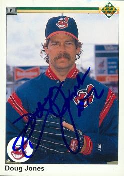 Picture of Autograph Warehouse 72837 Doug Jones Autographed Baseball Card Cleveland Indians 1990 Upper Deck No . 632