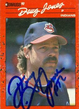 Picture of Autograph Warehouse 72947 Doug Jones Autographed Baseball Card Cleveland Indians 1990 Donruss No . 320
