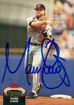 Mark Lewis autographed Baseball Card (Cleveland Indians) 1992 TSC #193 - Autographed Baseball Cards