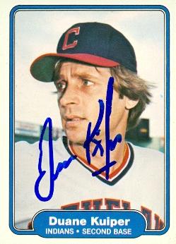 73024 Duane Kuiper Autographed Baseball Card Cleveland Indians 1982 Fleer No . 373 -  Autograph Warehouse