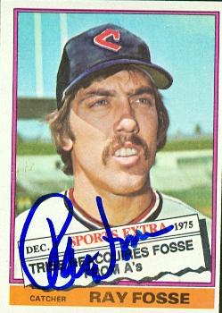 Ray Fosse autographed Baseball Card (Cleveland Indians) 1976 Topps #554T - Autographed Baseball Cards